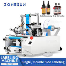 ZONESUN-máquina de etiquetado semiautomática TB-190, impresora de fecha, Control Digital, aplicador de etiquetas adhesivas de doble cara, ajuste de etiquetadora 2024 - compra barato