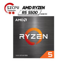 Процессор AMD Ryzen 5 5500 R5 5500 3,6 ГГц 6-ядерный 12-поточный процессор 7 нм L3 = 16M 100-000000457 разъем AM4 Герметичный и поставляется с вентилятором 2024 - купить недорого