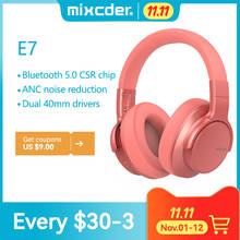Mixcder E7 Bluetooth 5,0 наушники беспроводные наушники с активным шумоподавлением складные Накладные наушники Быстрая зарядка с микрофоном Fo 2024 - купить недорого