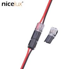 10pcs 2pin Pluggable Wire Connector Quick Splice Electrical Cable Crimp Terminals for Wires Wiring 22-20AWG LED Car Connectors 2024 - buy cheap