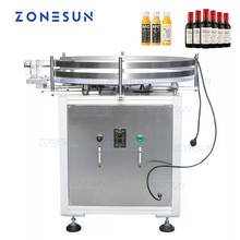 ZONESUN Automatic Round Rotating Plastic Glass Bottle Collecting Machine Food Packaging Sorting Turntable Machine for Unscramble 2024 - buy cheap