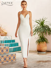 Женское облегающее платье Adyce, Белое Облегающее Платье на бретельках с v-образным вырезом, вечерние платья знаменитостей 2024 - купить недорого