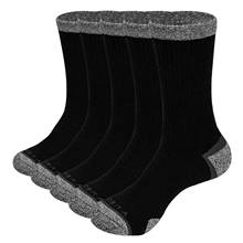 YUEDGE Men's Wick Thick Cushion Cotton Crew Sports Athletic Hiking Socks Winter Warm Socks For Male (5 Pair/Packs) 2024 - buy cheap
