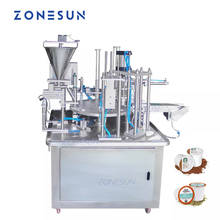 Zonesun ZS-GF900C automática máquina de enchimento da cápsula café tipo rotativo pneumático copo leite água líquido alimentos bebida selagem 2024 - compre barato