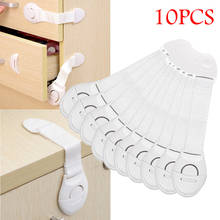 10pcs/Lot Drawer Door Cabinet Cupboard Toilet Safety Locks Baby Kids Safety Care Plastic Locks Straps Infant Baby Protection 2024 - buy cheap