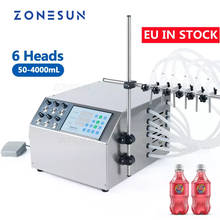 ZONESUN ZS-DPYT6P 6 Nozzles Semi-Automatic Juice Milk Liquid Filling Machine Water Essential Oil Bottle Filler Equipment 2024 - buy cheap