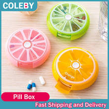 Portable Round Shape Small Medicine Pill Box Portable 7 Days Weekly Travel Medicine Holder Tablet Storage Case Container 2024 - buy cheap
