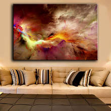 Aahh-arte em tela para decoração de casa, pintura a óleo, quadros para parede, sala de estar, abstrato, nuvens, poster sem moldura 2024 - compre barato