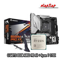 AMD Ryzen 7 5700X R7 5700X CPU + GIGABYTE B550M AORUS PRO AX Motherboard Suit Socket AM4 All new but without cooler 2024 - buy cheap