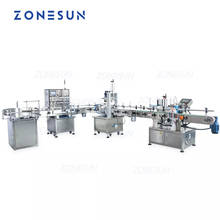 ZONESUN Production line configuration Automatic Bottle Labeler Liquid Filling Capping And Labeling Machine Plastic Bottle Round 2024 - buy cheap