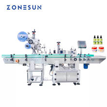 ZONESUN Automatic Labeling Machine Dual Use ZS-TB800 Automatic Round Bottle And Flat Cap Label Applicator Two Side Labeling 2024 - buy cheap