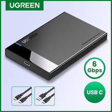 HDD корпус Ugreen, корпус для жесткого диска с переходником 2,5 SATA к USB 3,0, коробка для SSD диска HDD, типа C 3,1 корпус HD внешний HDD корпус 2024 - купить недорого
