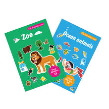 Libro de pegatinas para niños, juego de rompecabezas de dibujos animados, Zoo, animales marinos, creación, almohadilla adhesiva, educación de aprendizaje, regalos para niños y niñas 2024 - compra barato