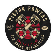 Двойные поршни Power Speed Piston Engine наклейка на лобовое стекло бампер мотоциклетный шлем наклейка KK виниловая крышка царапины ПВХ 2024 - купить недорого