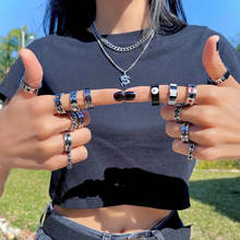 Anel de dedo clássico com borboleta, anéis criativos de aço inoxidável estilo punk para homens e mulheres, joias de hip hop e rock 2024 - compre barato