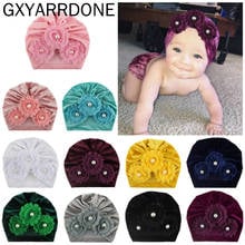 11 Colors 2019 Winter Baby Hat For Girls Pearls Sunflower Newborn Hat Beanie Turban Hats Velvet Toddler Girl Cap Accessories 2024 - buy cheap