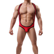 Sexy Mesh Undershirts Men Bugle Pouch Jumpsuit Leotard Bodysuits Jockstrap Sleepwear Underwear Bikini Sleepwear Undershirt 2024 - buy cheap