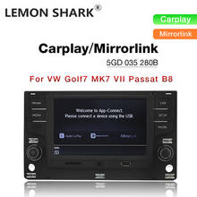 Limão tubarão carro rádio 280b carplay mirrorlink navegação 6.5 mib mqb multimídia para vw golf 7 mk7 sete passat b8 5gd035280b 2024 - compre barato