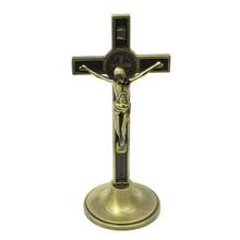 Cruz de crisol, Jesús, Iglesia religiosa, soporte de decoración de pared, antiguo, decoración de la campana del hogar 2024 - compra barato