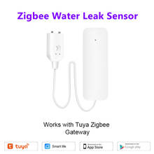 Sistema de alarme de vazamento de água wi-fi zigbee, sensor de vazamento de água para alexa, google home, alerta de segurança de sobrefluxo 2024 - compre barato