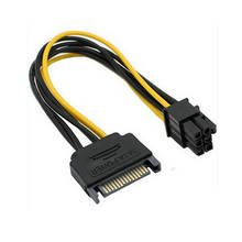 Кабель питания 15 Pin к 6 Pin PCI EXPRESS PCI-E Sata Графический конвертер адаптер видеокарта Кабель питания Шнур 2024 - купить недорого
