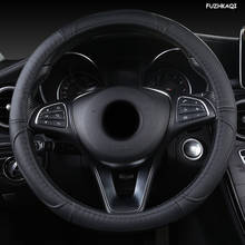 FUZHKAQI  Leather Car Steering Wheel Cover For Suzuki Vitara Swift Jimny SX4 S Cross Dzire Celerio Ertiga APV 2024 - buy cheap