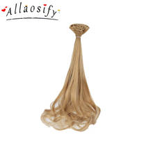 Allaosify Long Straight High Temperatur Fiber Brown Golden Wine  Brown Black 30 *100cm DIY BJD Doll Wigs 2024 - buy cheap