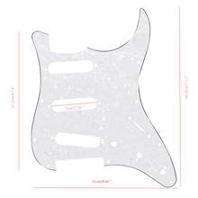 3 слоя Strat Стиль царапин пластина жемчужная белая гитара Накладка для крыла Strat Новый 2024 - купить недорого