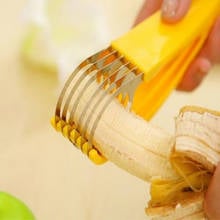 Stainless Steel Banana Cutter Fruit Vegetable Sausage Slicer Salad Sundaes Tools Cooking Tools Kitchen Accessories Gadgets 2024 - buy cheap