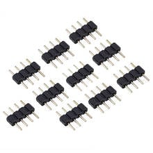 10pcs/lot LED Connector Adapter 4Pin Needle Male Type Double 4 Pin RGB RGBW Connector For 3528 5050 Led Strip Light 2024 - buy cheap