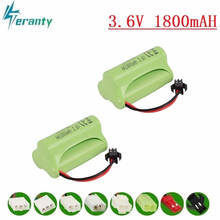 Batería NiMH de 3,6 v, 1800mah para juguetes Rc, coches, tanques, camiones, Robots, pistolas, barcos, paquete de batería recargable AA Ni-MH de 3,6 v 2024 - compra barato