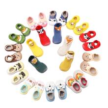 Fashion Baby Sock Shoes Anti-slip Cartoon Animal Cute Little Girl Shoes Newborn Boy Soft Rubber Sole Shoes Kids First Walkers 2024 - купить недорого