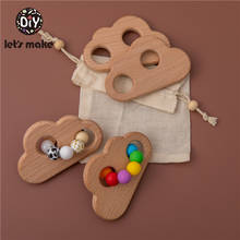 Let's Make-sonajero de nube de colores para bebé, juguetes de madera seguros para ensueño, bricolaje, ganchillo, pulsera, chupete, conjunto de mordedor, regalo infantil 2024 - compra barato