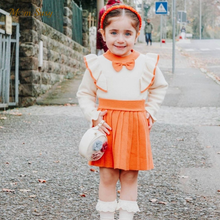 Conjunto de ropa de punto para niña, suéter con volantes y falda, traje cálido para fiesta de cumpleaños de 1 a 8 años, invierno, otoño y primavera, 2 uds. 2024 - compra barato