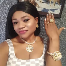Fani-Conjunto de joyería nigeriana para mujer, joyería nupcial africana de marca a la moda, conjunto de joyería de Color dorado de Dubái, venta al por mayor 2024 - compra barato