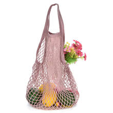 Mesh Net Bag String Fruit Storage reusable shop bags eco Foldable Portable Beach Bag Kid Basket Storage Bag Dropshipping 2024 - buy cheap