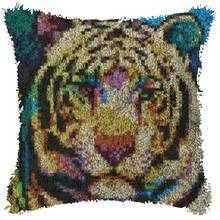 Latch Hook Animal Tiger Cushion Kit Pillow Mat DIY Craft 42CM 42CM Cross Stitch Crocheting Cushion Embroidery Needlework 2024 - buy cheap