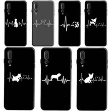 Dog Heartbeat Case For Huawei P20 Lite P10 P40 P30 Pro Mate 20 10 Lite 30 Pro P Smart Z 2019 Coque 2024 - buy cheap