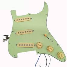 Mint Green Loaded Electric Guitar Pickguard Prewired Pickguard with Wilkinson Pickups for Electric Guitar Accessories 2024 - buy cheap