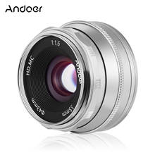Andoer-lente de foco manual 35mm f1.6, lente com cobertura de filme multicamadas, sem espelhos, e-mount, para câmera sony 2024 - compre barato