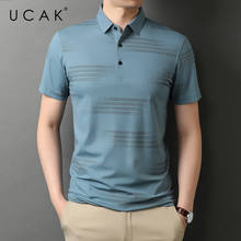 UCAK-Camiseta clásica de algodón con cuello vuelto para hombre, ropa de moda de verano, Tops informales suaves, U5469 2024 - compra barato