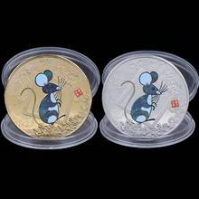 1PC 2020 Year Of The Rat Commemorative Coin Chinese Zodiac Souvenir Collectible Coins Collection Art Craft 2024 - buy cheap