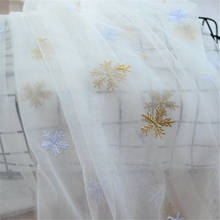 2 Colors Star Embroidery Tulle Lace Fabric Snowflakes Veil Lace Tulle Gauze 59" Wide For Dress Veil Custom Headwear Supplies 2024 - buy cheap