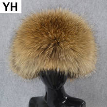 Windproof 100% Natural Real Fox Fur Bomber Hat Russia Winter Warm Soft Fluffy Real Fox Fur Cap Men Quality Genuine Leather Hats 2024 - buy cheap