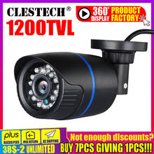 Cámara de vigilancia de seguridad Full HD para exteriores, videovigilancia analógica impermeable ip66 con visión nocturna infrarroja y soporte, 1/3Cmos 1200TVL 2024 - compra barato
