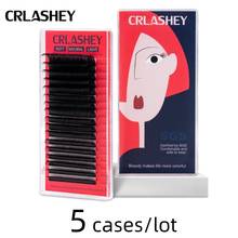 CRLASHEY-pestañas de visón individuales, 5 cajas, 17 filas, naturales, suaves, magnéticas, de alta calidad, Premium 2024 - compra barato