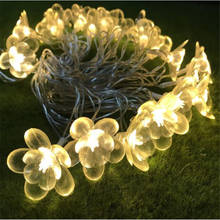 Fairy Lily 7.5m lotus flowers 50Led string garland light Christmas New year Wedding Holiday Party home luminaria decoration lamp 2024 - buy cheap