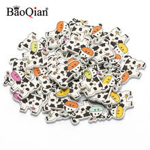 50Pcs Mixed Cartoon Button Cows Wooden Buttons For Diy Crafts Scrapbooking Decoration Children Clothing Sewing Accessories 2024 - buy cheap