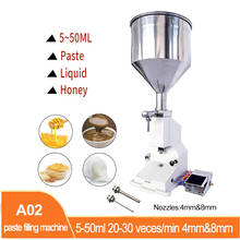 A02 Pneumatic Quantitative Paste Filling Machine 5-50ml Cream Shampoo Cosmetic Liquid Paste Filling Machine 2024 - buy cheap