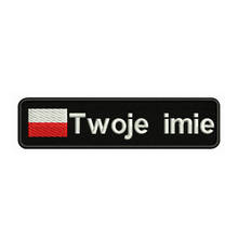 Флаг польский, Польша, 10 х2, 5 см, вышивка с именем под заказ, значок в строчку, нашивки на липучке для одежды 2024 - купить недорого
